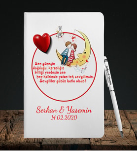 Sevgililer Gününe Özel Defter Kalem Seti 22