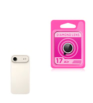 iPhone 17 Air Kamera Lens Koruyucu Renkli Elmas Taşlı Temperli Cam Koruyucu CL-06 (Gold)
