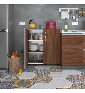 Kenzlife 2 kapılı dolap çilem 088*070*032 cvz kilitli tekerlekli banyo mutfak ofis kitaplık ayakkabılık kiler