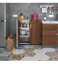 Kenzlife 2 kapılı dolap çilem 088*070*032 cvz kilitli tekerlekli banyo mutfak ofis kitaplık ayakkabılık kiler