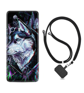Xiaomi Mi 13 Lite Kılıf Silikon Boyun Askılı İpli Desenli Silikon Dog Eyes 1761