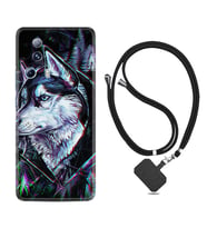 Xiaomi Mi 13 Lite Kılıf Silikon Boyun Askılı İpli Desenli Silikon Dog Eyes 1761