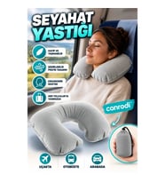 Şişme U Tipi Boyun Yastığı – Uçak, Otobüs ve Araba Seyahatleri İçin Taşınabilir Destek