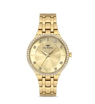 Ferro FL21467A-B4 Quartz Çelik Altın Rengi 35 mm Kadın Kol Saati