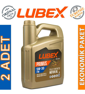 Lubex Primus FM 5W-30 5 Lt Tam Sentetik Motor Yağı (2 Adet)