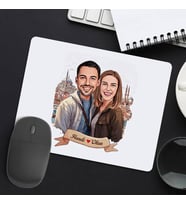 Sevgiliye Hediye Kişiye Özel Eminönü ve Aşkımız Karikatürlü Mousepad