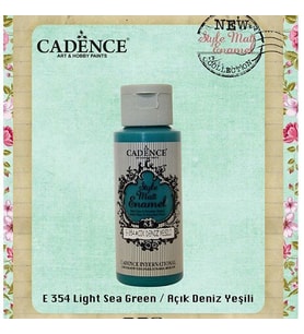 Cadence Style Matt Enamel Cam & Porselen Boyası 59 ml. E-354 Açık Deniz Yeşili 