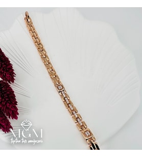 Zirkon Taşlı Pirinç Bileklikler 19 Cm - Kbl0040