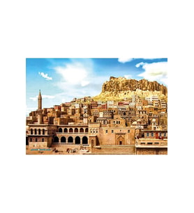 Mardin Şehri Posteri - Postera Bajara Mêrdinê - 2 (Siyah-Gri)