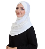Kadın Tek Parça Hazır Türban Çapraz Kendinden Boneli Viskon Başörtüsü