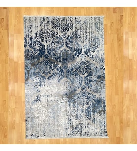 Klasik Motifli Mavi Efektli 160 X 230 Yün Halı