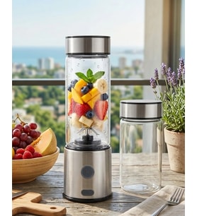 Çift Cam Hazneli Blender 16500 Rpm Buz Kırıcı Taşınabilir Blender