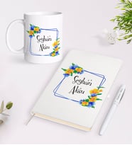 BK Gift Kişiye Özel İsimli Beyaz Defter Kalem Kupa Seti-18