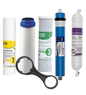 Reverse  Osmosis Açık Kasa Su Arıtma 5'Li Filtre Seti (Beyaz)