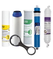 Reverse  Osmosis Açık Kasa Su Arıtma 5'Li Filtre Seti (Beyaz)