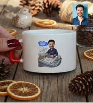 Kişiye Özel Karikatürlü Makine Mühendisi Lüks Fincan Mühendisler Günü Hediyesi