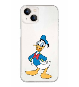 Apple iPhone 13 Uyumlu Kapak Donald Duck Tasarımlı Şeffaf Silikon Kılıf