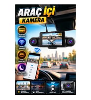 Araç İçi WiFi Destekli 1080P Full HD Kamera – 170° Geniş Açılı Starlight Gece Görüşlü