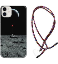 Apple iPhone 11 12 13 Mini Kılıf Boyun Asklı Rasta Silikon Astronoot Red Baloon 1608