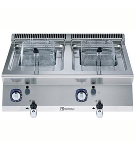 Electrolux Professional Endüstriyel 2x7 Lt Gazlı Set Üstü Fritöz, 2 V- Tip Hazneli, Brulörler Hazne Dışında, 2 Sepetli, Derinlik 730 Mm - 800 Mm E7FRGH2B00