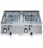 Electrolux Professional Endüstriyel 2x7 Lt Gazlı Set Üstü Fritöz, 2 V- Tip Hazneli, Brulörler Hazne Dışında, 2 Sepetli, Derinlik 730 Mm - 800 Mm E7FRGH2B00