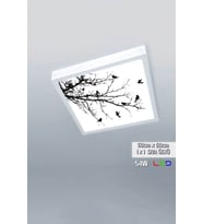 1x1-tekli-60x60-tavana Yapışık Led Panel-54w-sıva Üstü-kolay Montaj-kuşlu Dallar- Led
