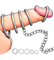 Fantazi Ayarlanabilir Tasmalı Penis Halkası (Gümüş)