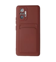Xiaomi Redmi Note 10 Pro Kılıf Kelvin Kartvizitli Silikon - Bordo