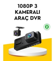 3 Kameralı Araç İçi Dvr Kayıt Ön İç Arka Kamera Full Hd