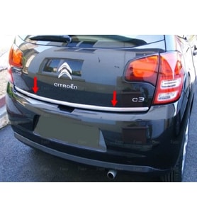 Citroen C3 Krom Bagaj Alt Çıtası 2009-2016 Paslanmaz Çelik