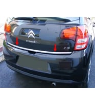 Citroen C3 Krom Bagaj Alt Çıtası 2009-2016 Paslanmaz Çelik