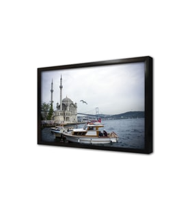 Ortaköy Camii ve Sandallar Çerçeveli Mdf Tablo