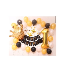 1 Yaş Happy Birthday Balon Seti- Doğum Günü Balon Seti