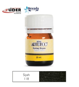 ARTDECO KUMAŞ BOYASI 25ML SİYAH 10 A - 118