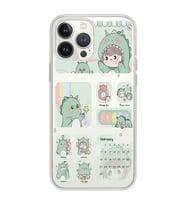 Iphone 12 Pro Uyumlu Tatlı Dinozor Kawaii Tasarımlı Şeffaf Telefon Kılıfı