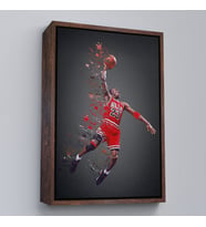 Çerçeveli Michael Jordan Tablo (Beyaz)