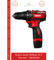 #Matkap Profesyonel Torklu Led Işıklı Ergonomik Güçlü Rodex Şarjlı Matkap 12 V Tek Akü Rdx3320