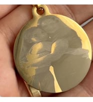 Kişiye özel resimli kolye (Gold)