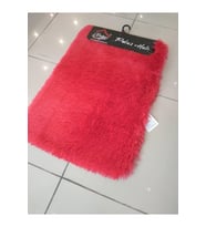 DOĞUŞ PELUŞ TAVŞAN TÜYÜ KIRMIZI 2 Lİ KLOZET TAKIMI