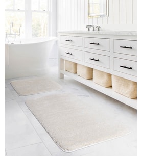 Koza Home Segura Peluş Krem Kaydırmaz Taban Banyo Paspası