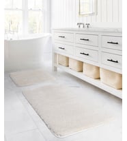 Koza Home Segura Peluş Krem Kaydırmaz Taban Banyo Paspası