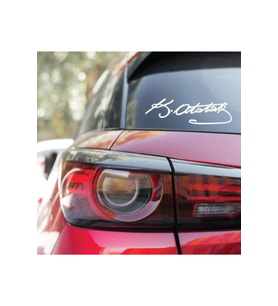Gazi M.Kemal Atatürk Imzası Oto Sticker Beyaz