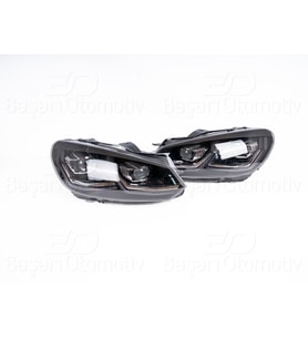 Volkswagen Golf 6 2008-2013 Far Seti Sol Sağ (Çift Mercek) J LED