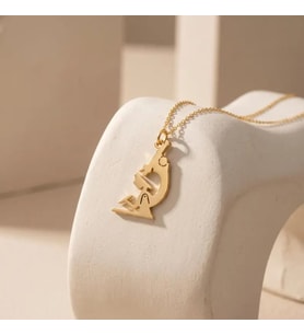 Kişiye Özel Mikroskop Model Kolye 925K Gümüş (Gold)