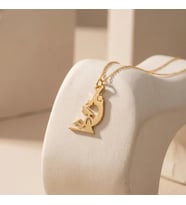 Kişiye Özel Mikroskop Model Kolye 925K Gümüş (Gold)