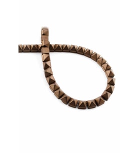 Hematit Doğal Taş Mat Kahverengi Piramit Kesim 6x6mm Dizi [AA]