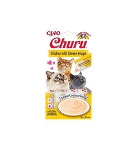 Ciao Churu Cream Tavuklu ve Peynirli Kedi Ödül Kreması 4 x 14 Gr