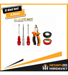 El Aleti Seti- Pense-KontrolKalemi-Düz&Yıldız Tornavida-2 Adet Elektirikci Bandı