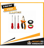 El Aleti Seti- Pense-KontrolKalemi-Düz&Yıldız Tornavida-2 Adet Elektirikci Bandı