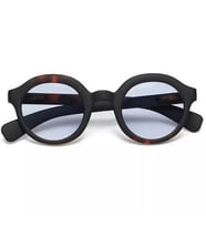 Okkia Lauro Unisex Yuvarlak Siyah Havana Güneş Gözlüğü Mavi Degrade